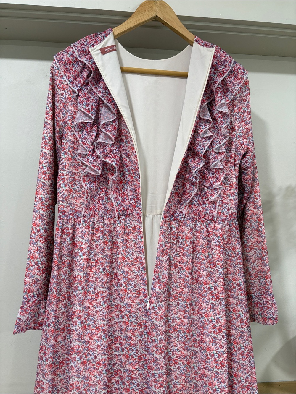 Gemma Allright Floral Farmhouse Ruffle Maxi Dress, Size M - Picture 6 of 12